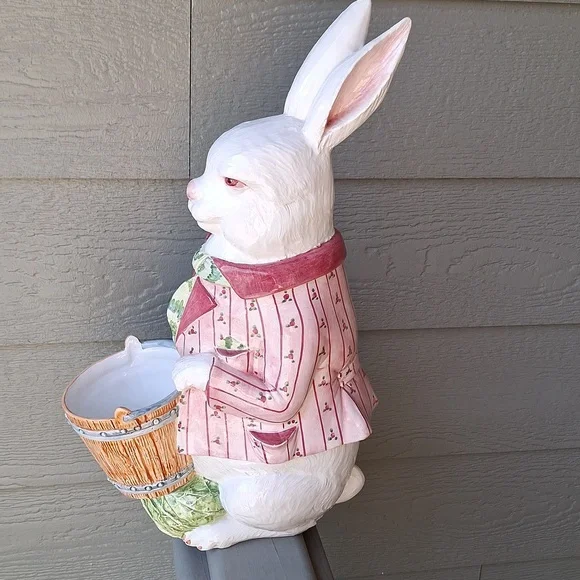 Vintage Italian Pottery 19 Ceramic Rabbit Bunny Planter Vase ...